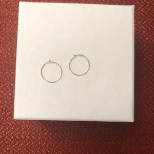 J Hannah 14K Yellow Gold Loop Earrings - Brand new!